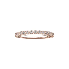 10k Rose Gold & Diamond Stackable Ring