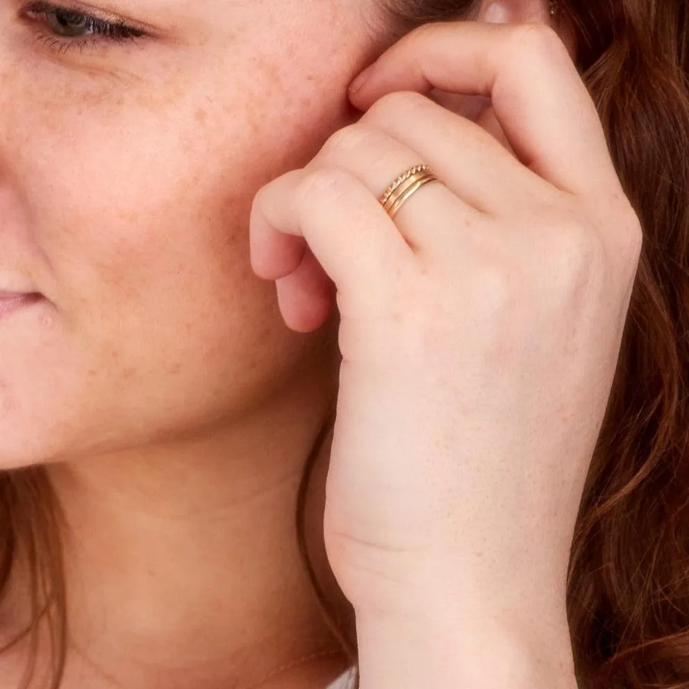 14k Gold Pleated Gold Band