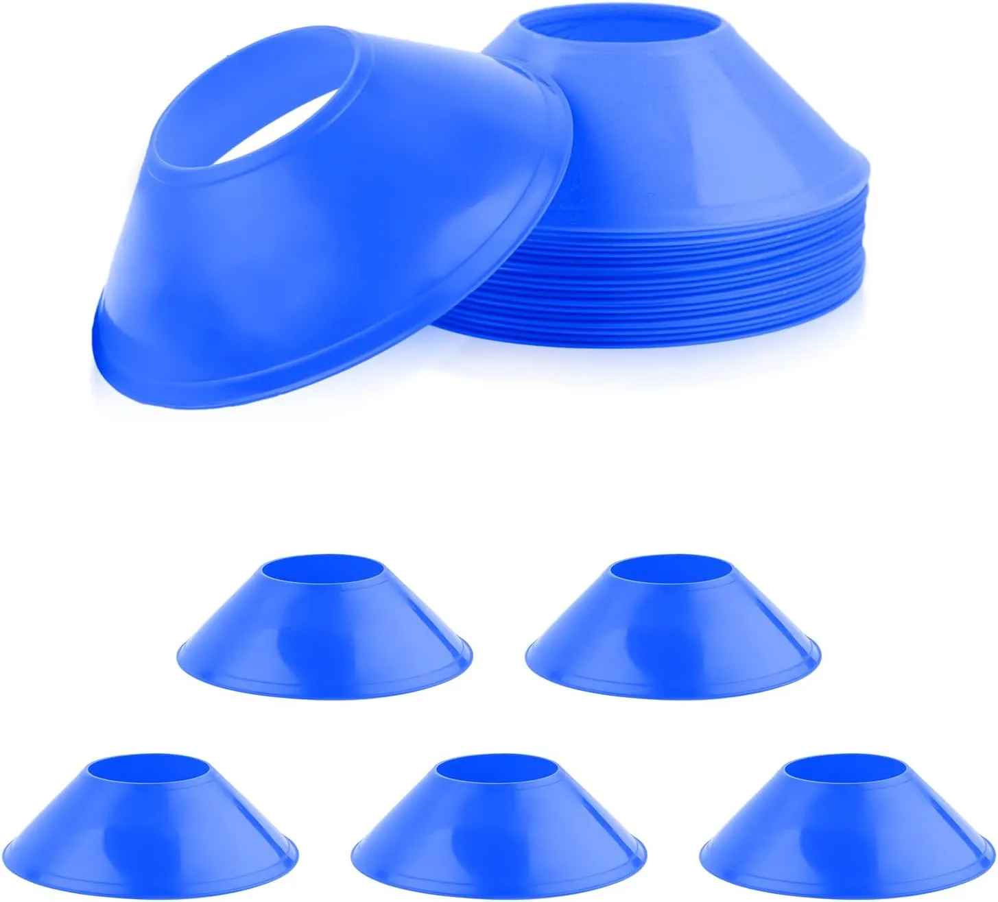 15pcs Soccer Cones for Training, Mini Football Disc Cones Flexible Agility Cones Training Cones for Basketball Football Practice Equipment Running Sports Games Kids Skating