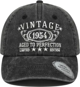 1924-1995 Birthday Gifts for Men Women,Personalized 30th-100th Birthday Ideas Gift,Parents Vintage Hat,