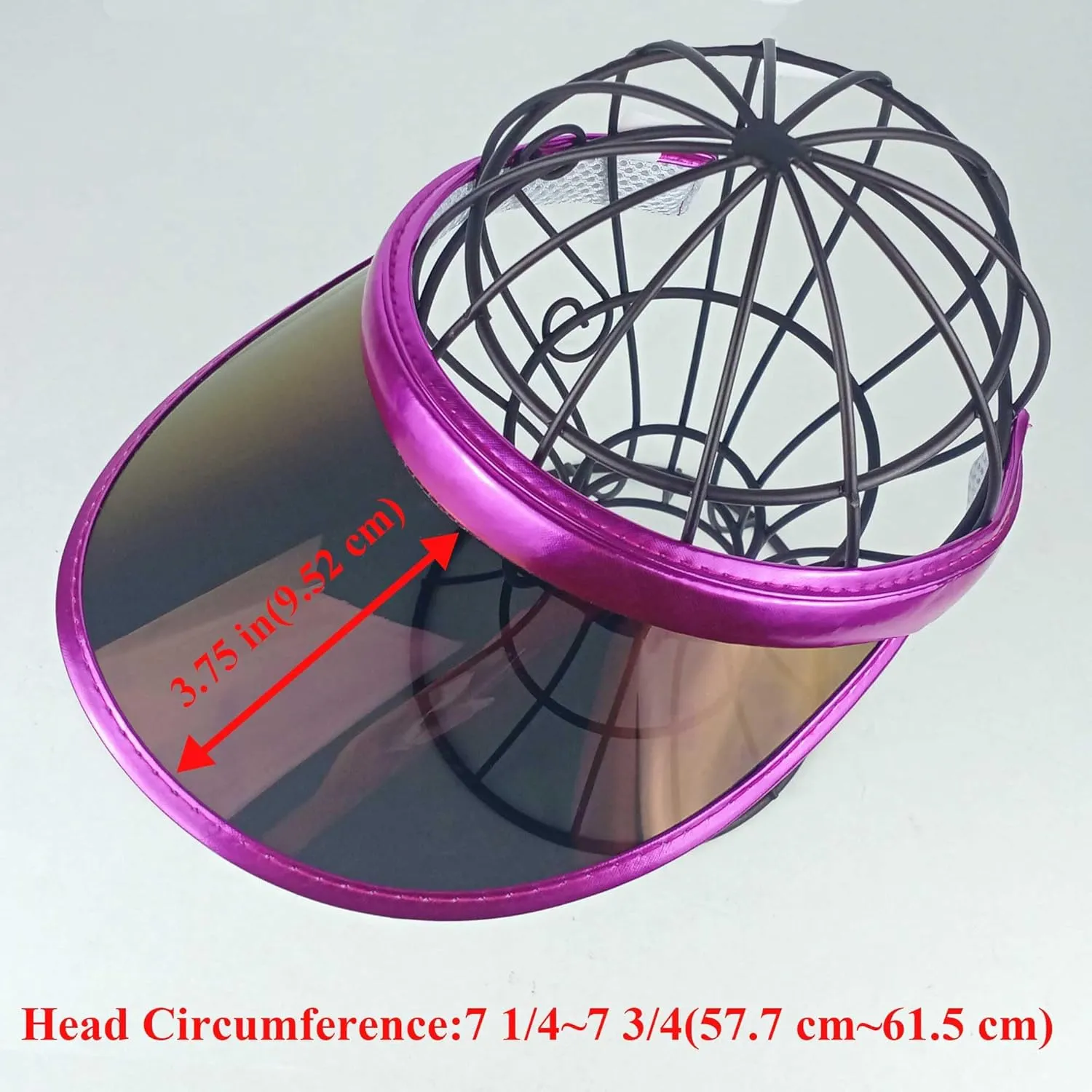 2 Pack Sun Visor Hats Women Men Clip-on Iridescent Clear Sport Outdoor Cap
