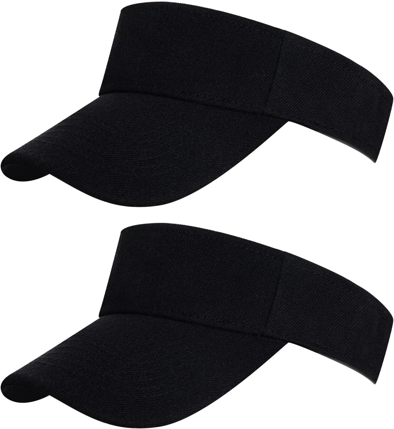 2 Pcs Sport Sun Visor Hats Wear Athletic Visor Hat for Women and Men Adjustable Beach Caps for Baseball Tennis Golf