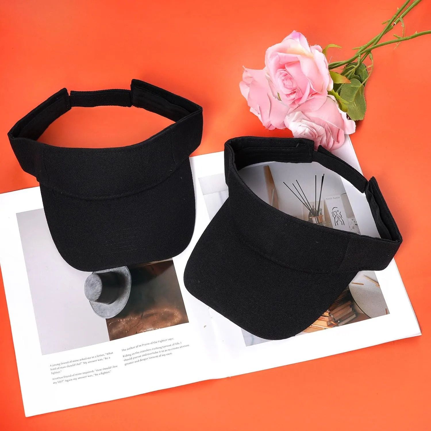 2 Pcs Sport Sun Visor Hats Wear Athletic Visor Hat for Women and Men Adjustable Beach Caps for Baseball Tennis Golf