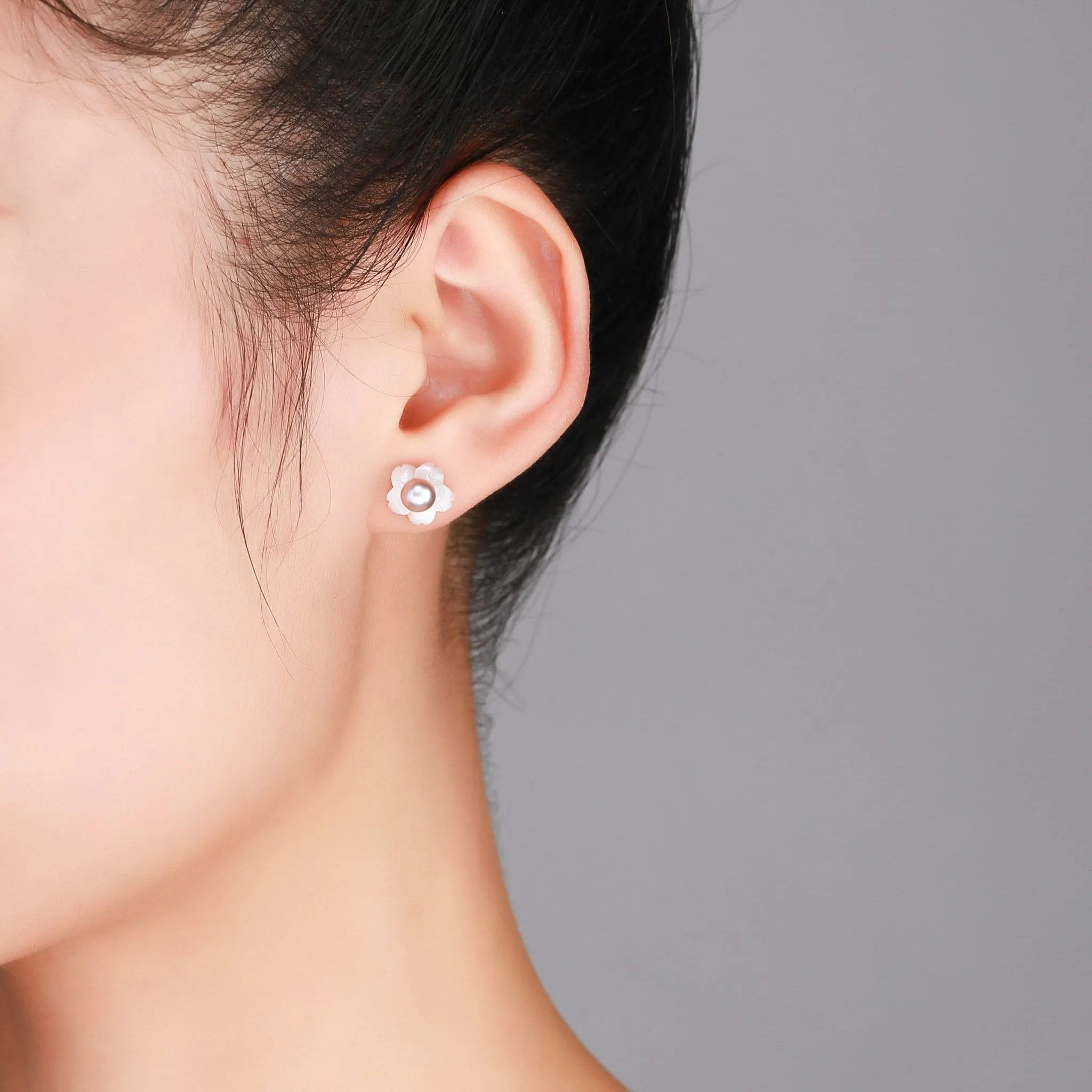 5mm Sterling Silver Pearl Studs Earrings