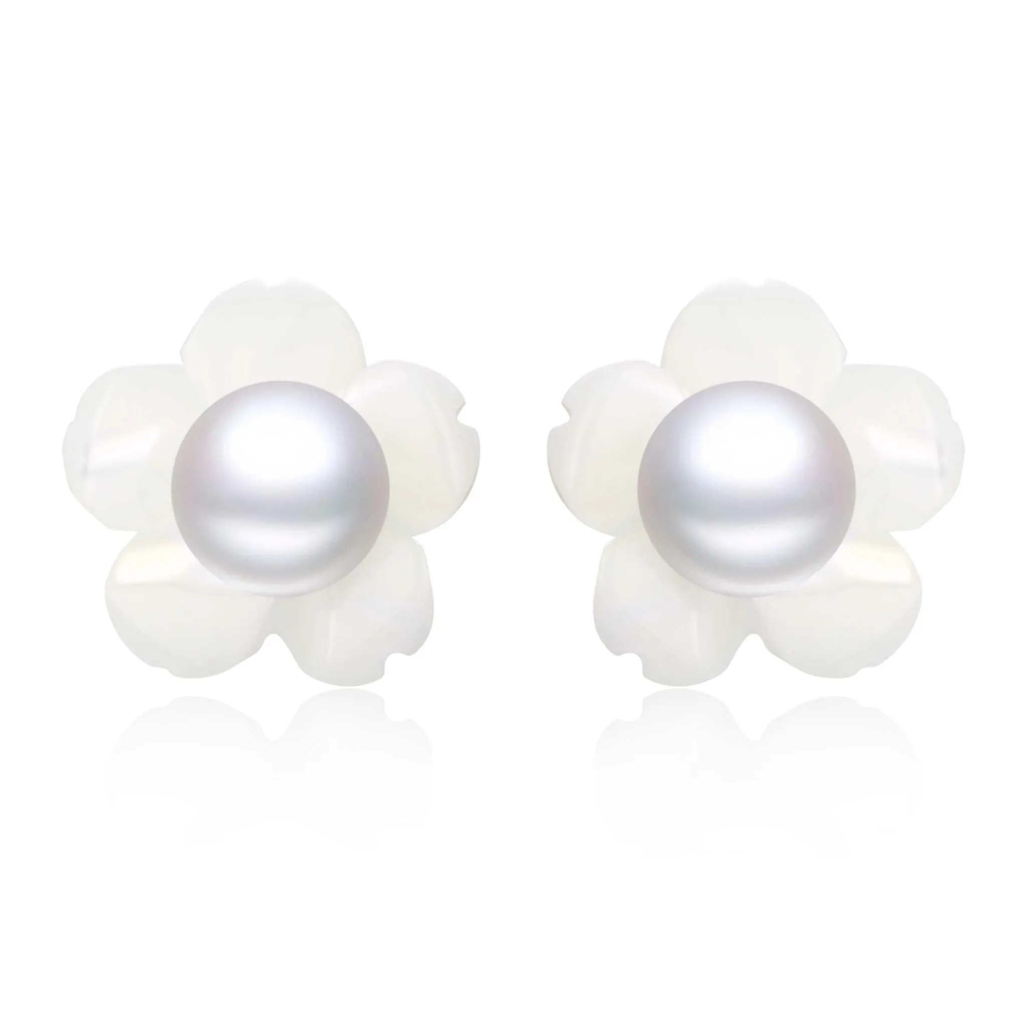 5mm Sterling Silver Pearl Studs Earrings