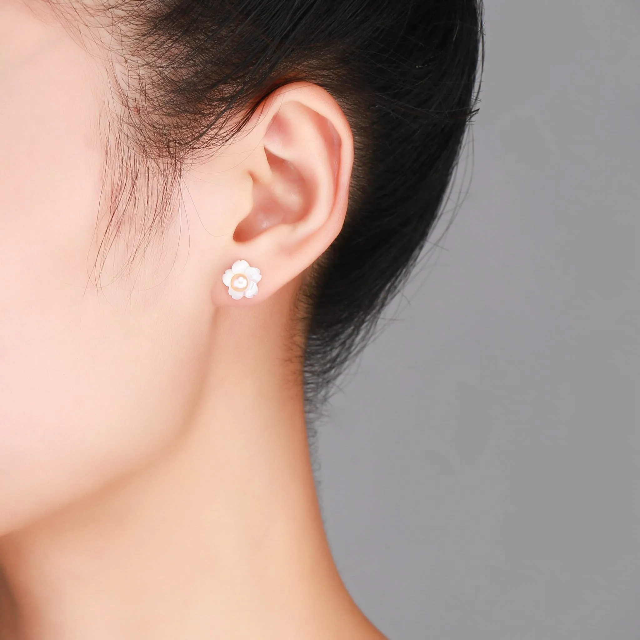 5mm Sterling Silver Pearl Studs Earrings