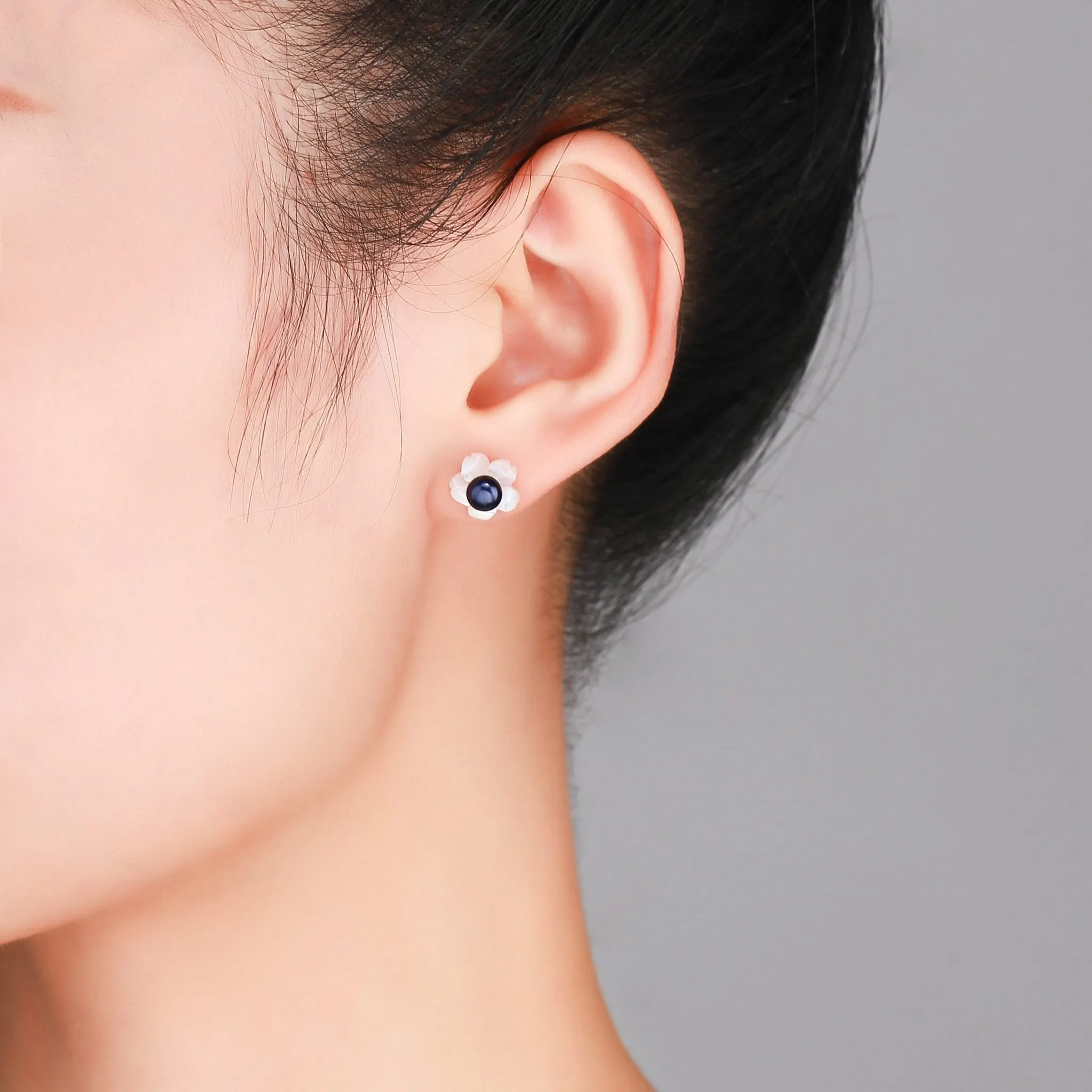 5mm Sterling Silver Pearl Studs Earrings