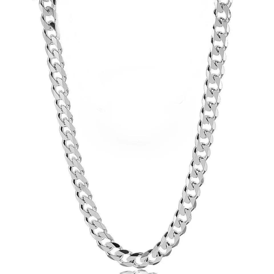 6MM - 8" Sterling Silver Bracelet Curb or Cuban Link GD180 Wholesale - Pulsera Cubana 8" de Plata Por Mayoreo