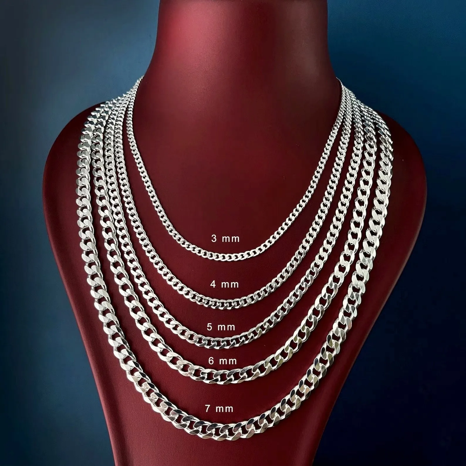 6MM - 8" Sterling Silver Bracelet Curb or Cuban Link GD180 Wholesale - Pulsera Cubana 8" de Plata Por Mayoreo
