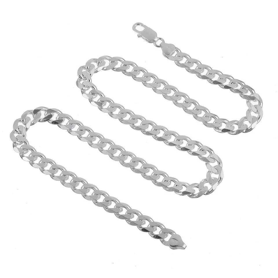 6MM - 8" Sterling Silver Bracelet Curb or Cuban Link GD180 Wholesale - Pulsera Cubana 8" de Plata Por Mayoreo