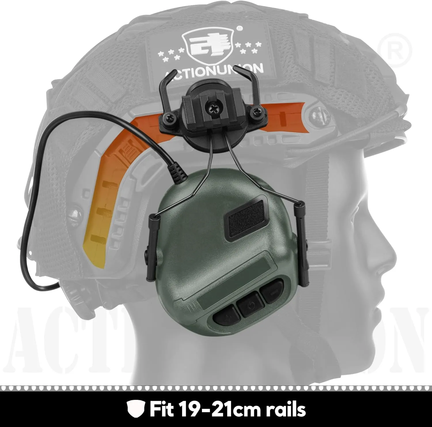 ACTIONUNION Tactical Headset for Airsoft Helmet No Noise Reduction