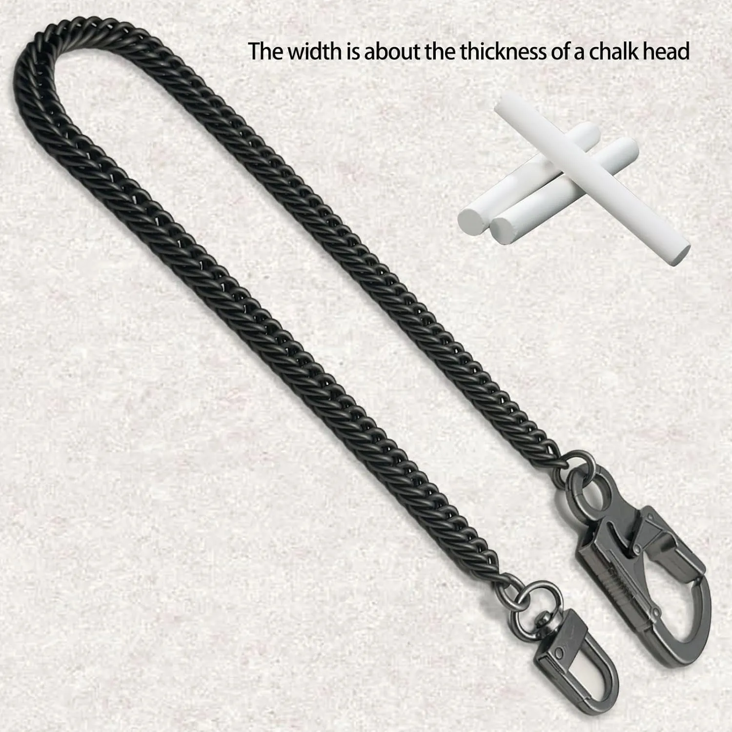 Ahiller Wallet Chain, 25''Heavy Biker Wallet Chain for Men, Anti Lost Keychain,Belt Chain,Pocket Jean Chain for Keys