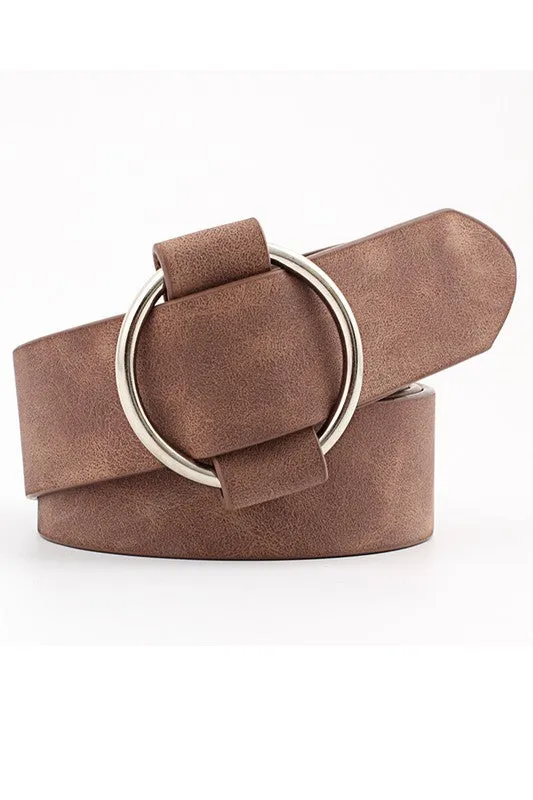 Basic Faux Leather Buckle Belt