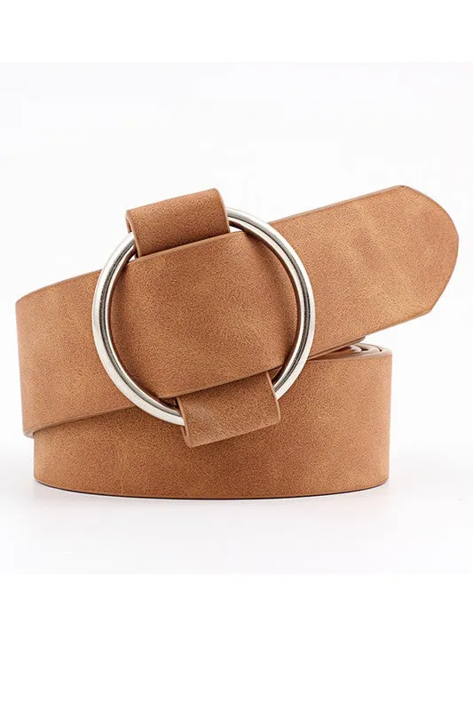 Basic Faux Leather Buckle Belt