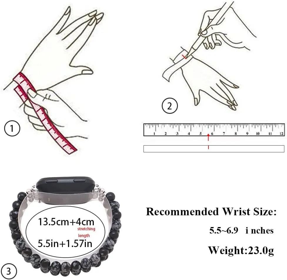 C&L Accessories Fashion Wristband Compatible with Fitbit Versa 2 Bands