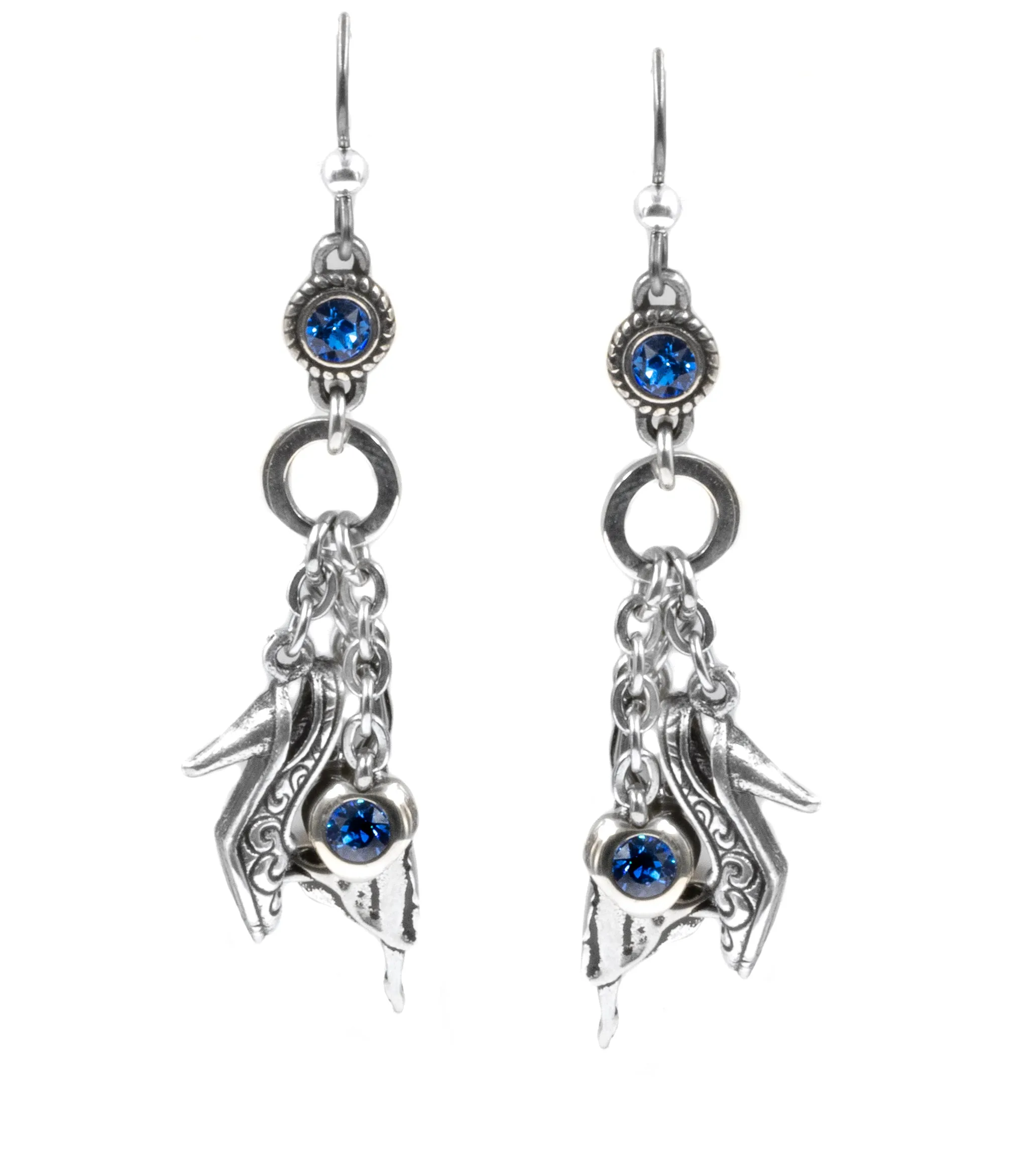 Christmas Earrings Charms, Twelve Days of Christmas, 9 Ladies Dancing