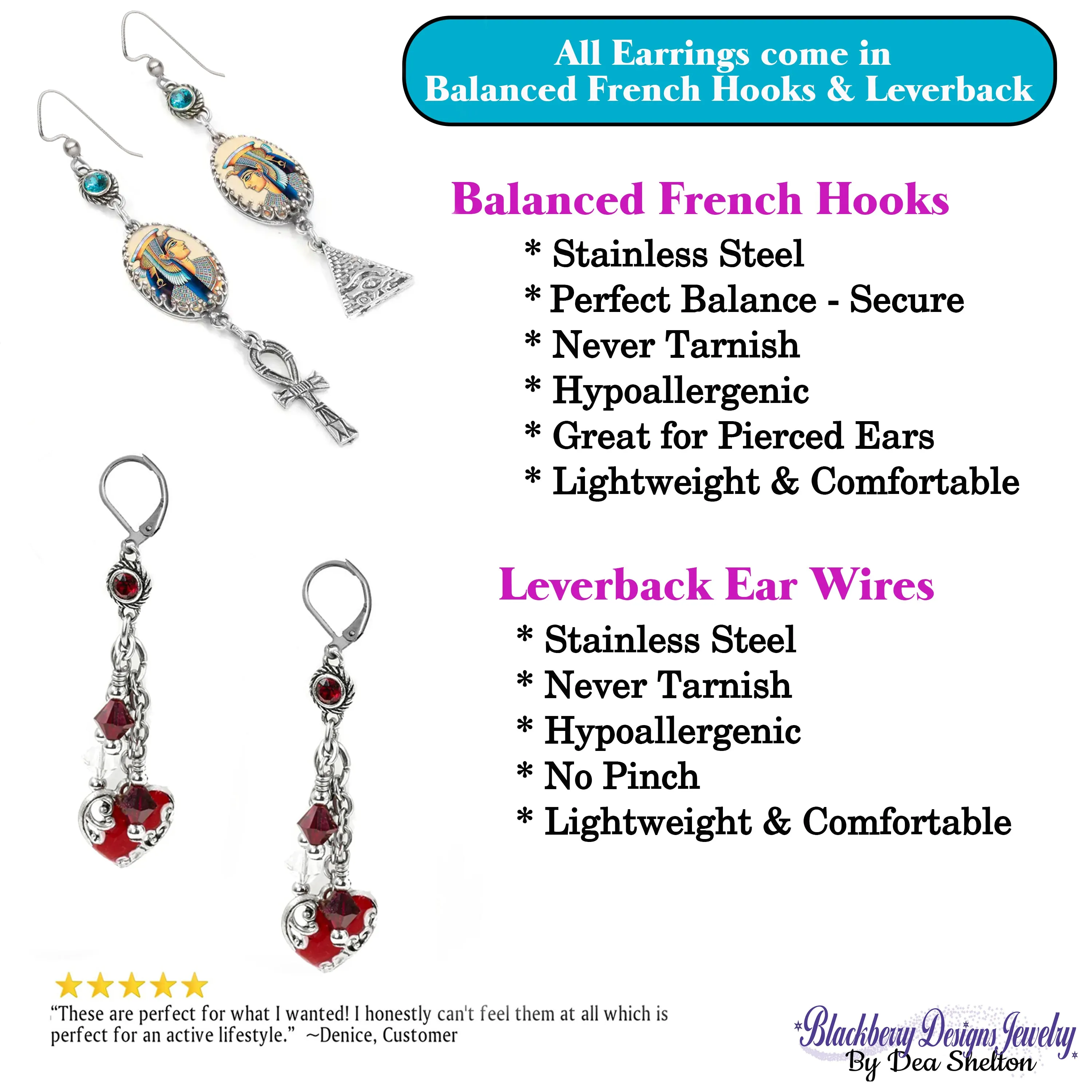 Christmas Earrings Charms, Twelve Days of Christmas, 9 Ladies Dancing