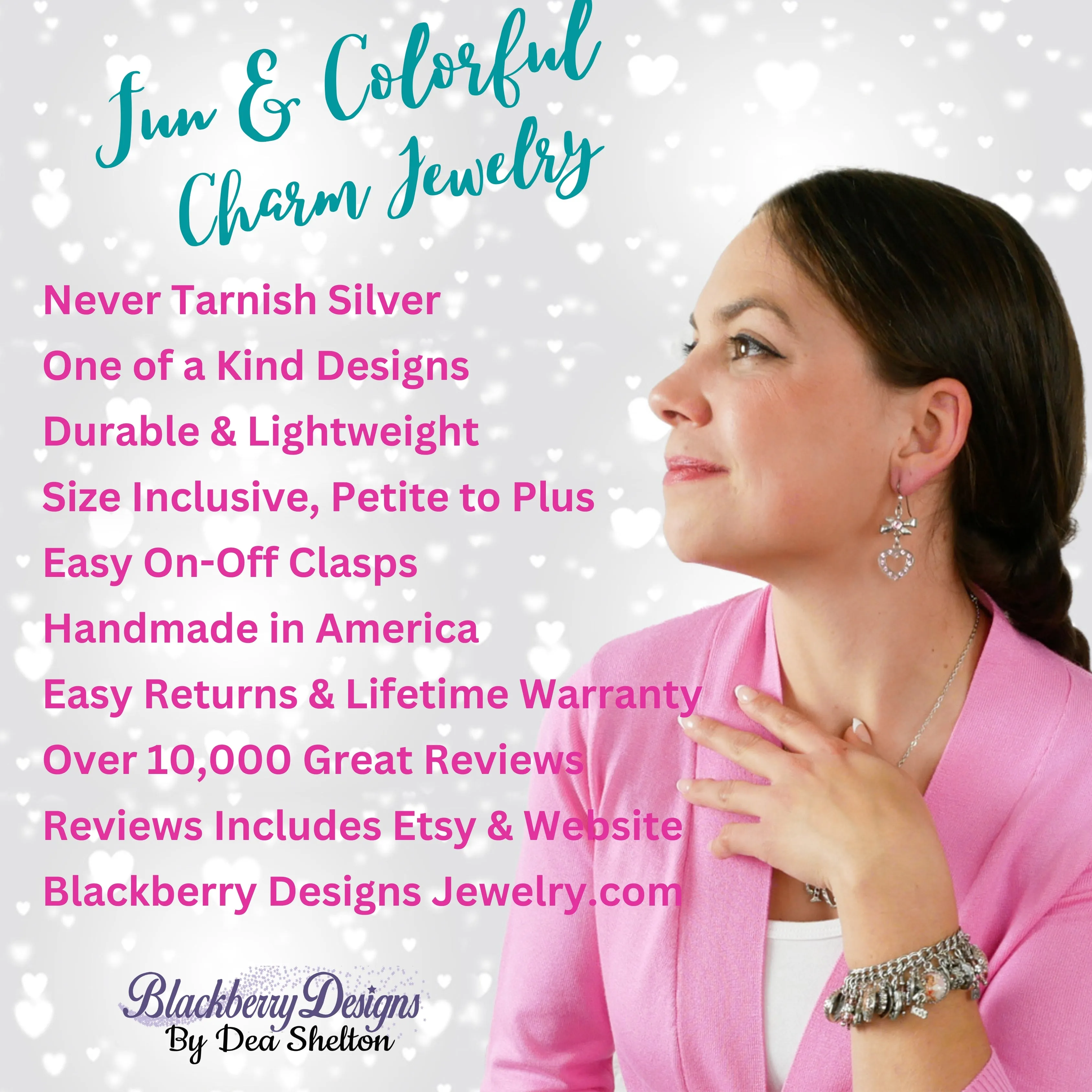 Christmas Earrings Charms, Twelve Days of Christmas, 9 Ladies Dancing