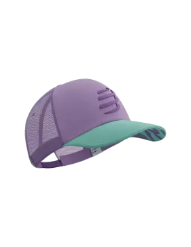 Compressport Unisex's Trucker Cap - Lupine/Royal Lilac/Eggshell Blue