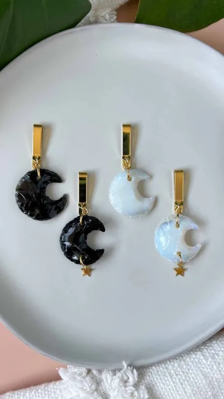 Crescent Crystal Moon Shoe Accessory, Shoe Charm, High Top Sneaker Clip, Crystal Shoe Keychain