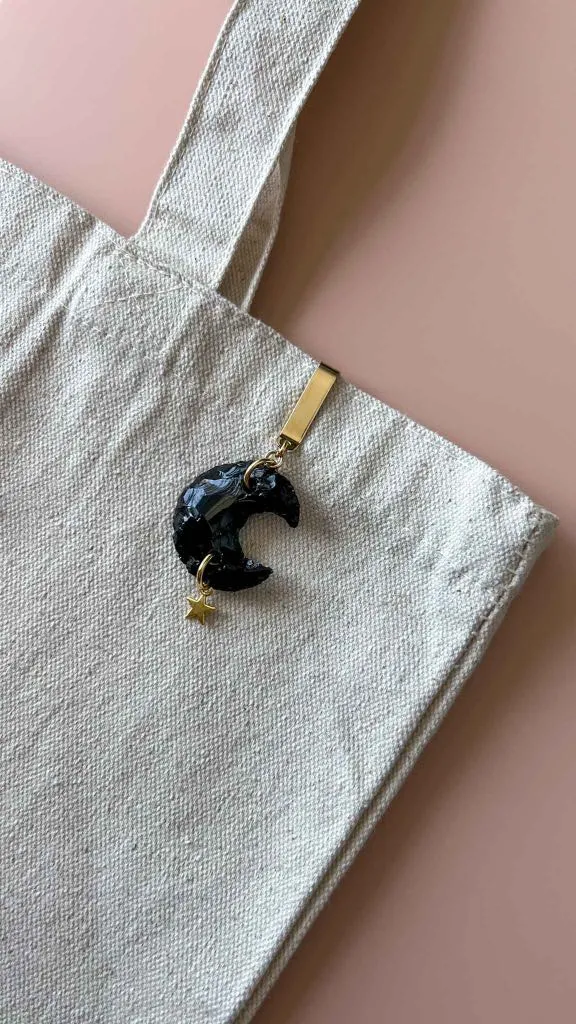 Crescent Crystal Moon Shoe Accessory, Shoe Charm, High Top Sneaker Clip, Crystal Shoe Keychain