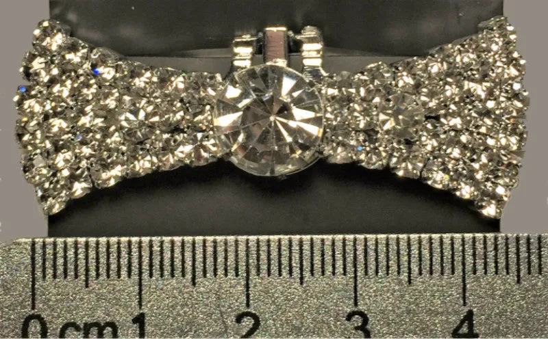 Crystal Bow Rhinestone Shoe Clip