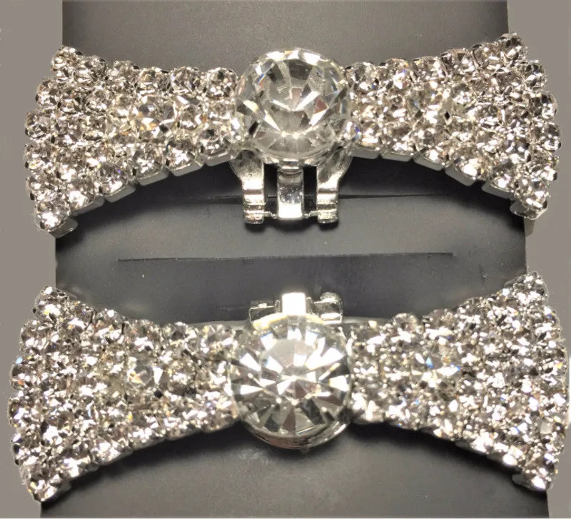Crystal Bow Rhinestone Shoe Clip