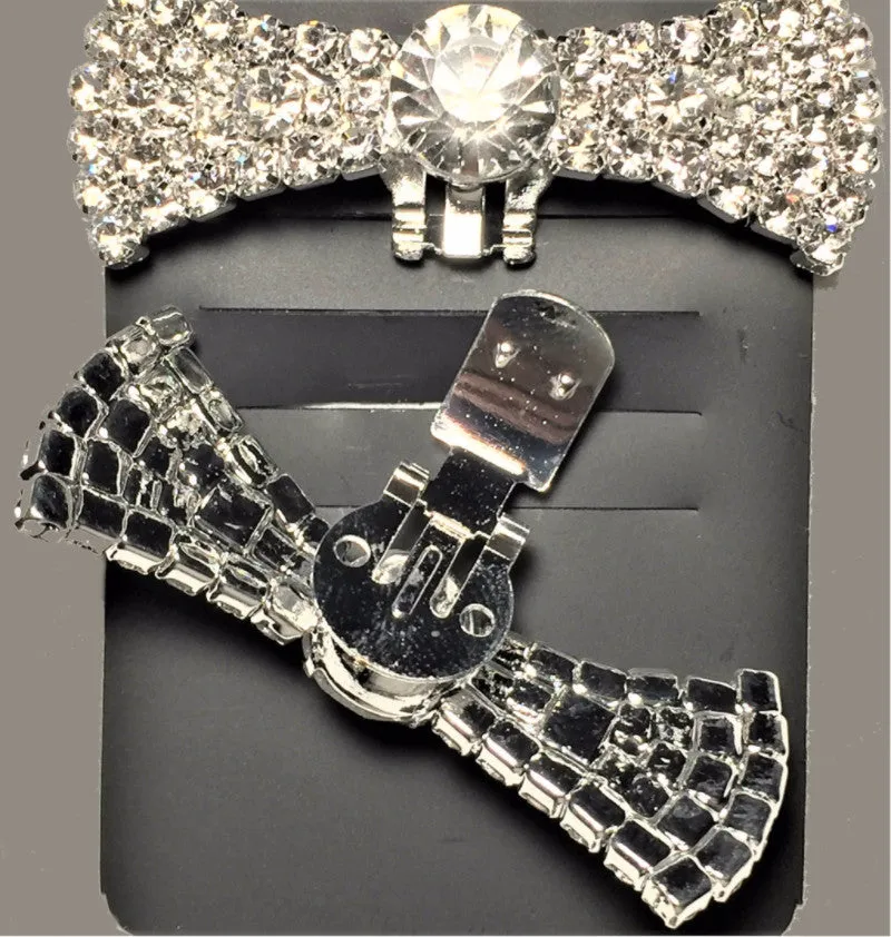 Crystal Bow Rhinestone Shoe Clip