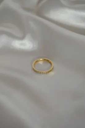 Crystal Gold Band Ring
