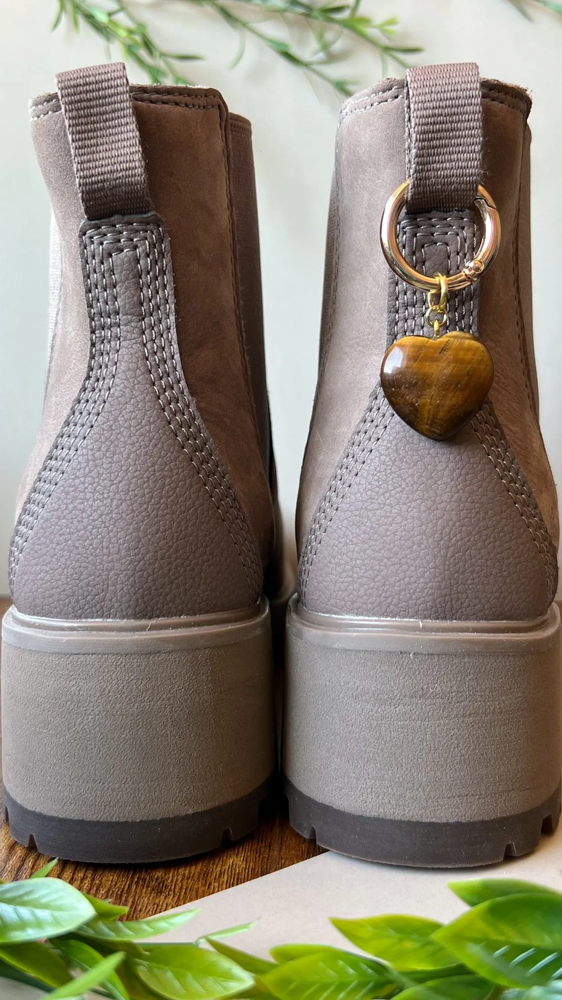 Crystal Heart Boot Charm, Pull Loop Shoe Accessory, Crystal Shoe Keychain