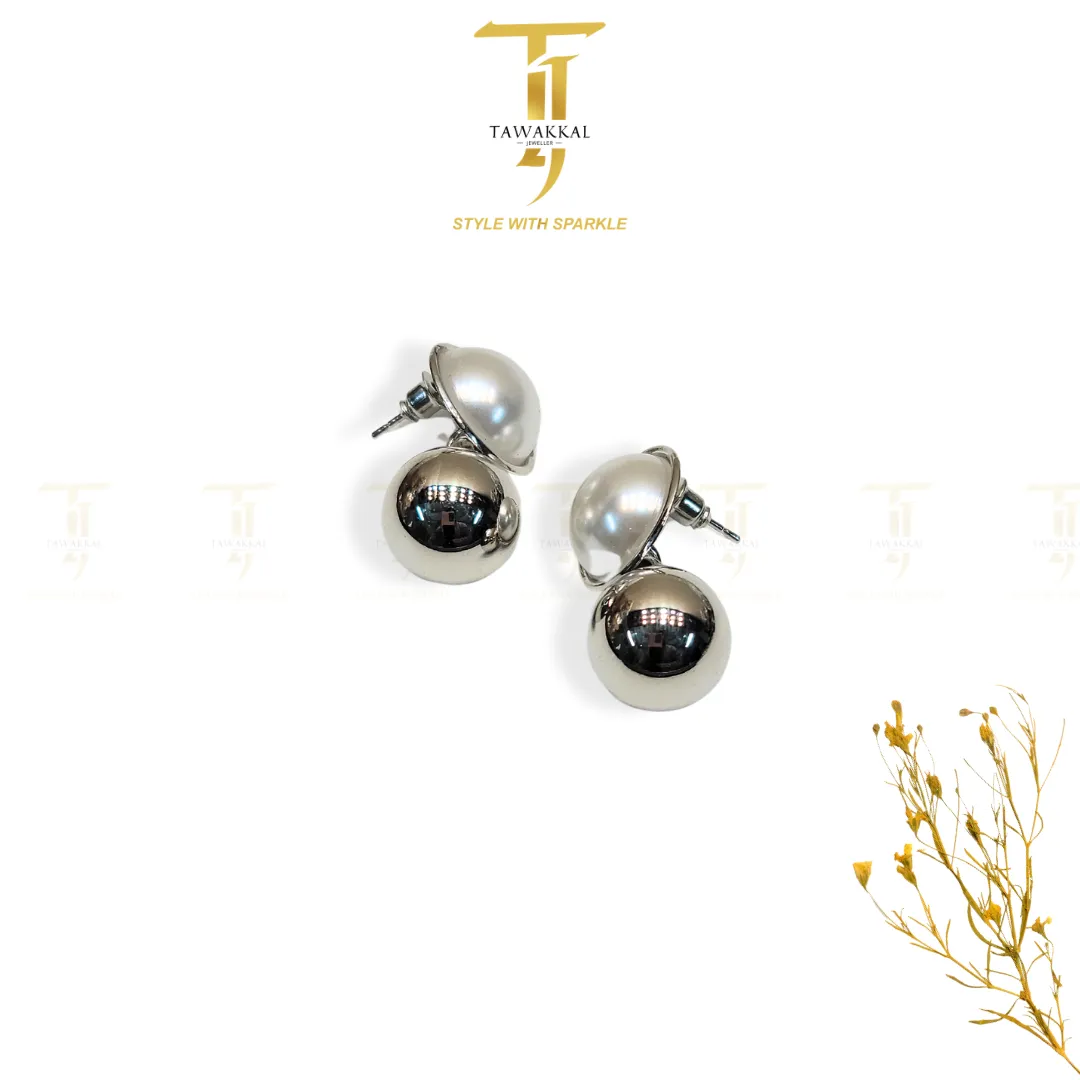 Daily Wear Pearl Studs with Ball