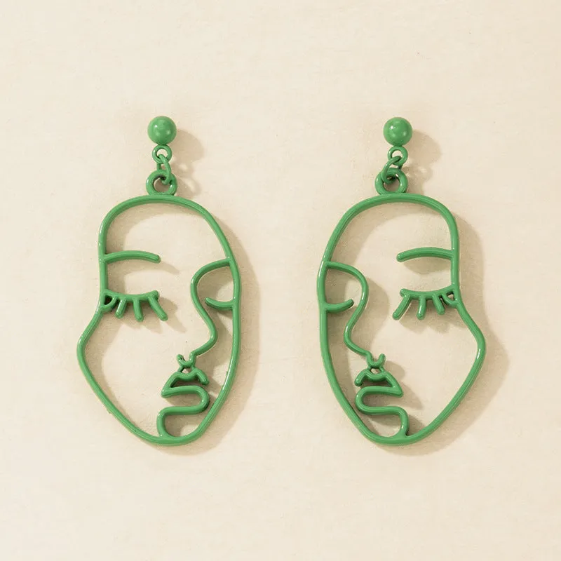Delicate and striking angel face earrings/six colors to choose from/perfect gift idea for mom or daughter
