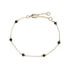 Delicate Bead Bracelet - Black