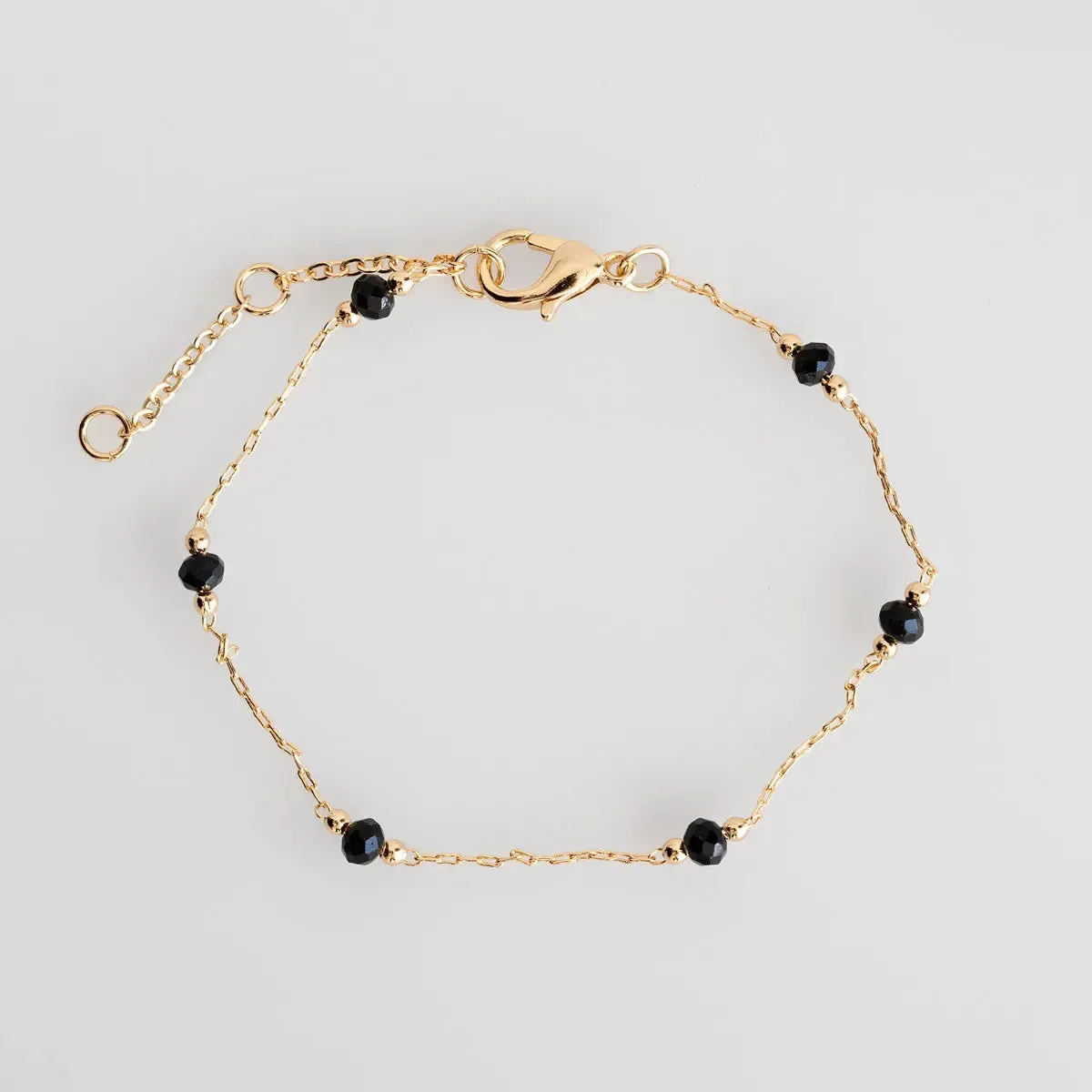 Delicate Bead Bracelet - Black