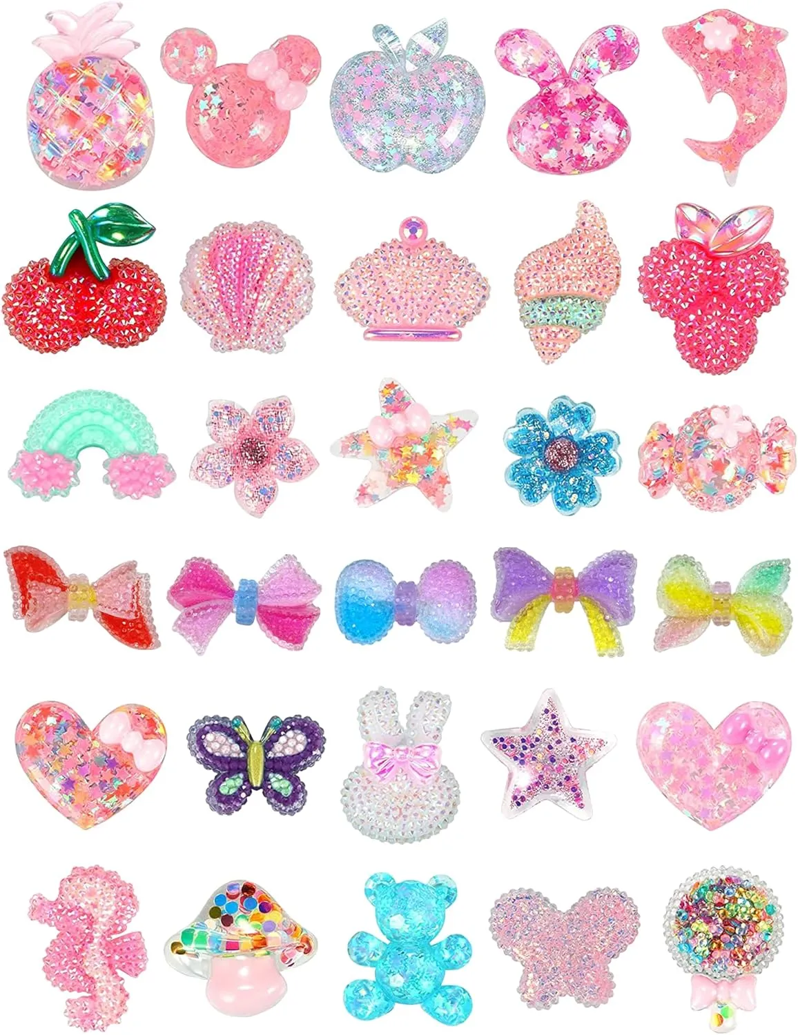 dntt Cute bling Shoe Charms for Girls Cute Shoe Charms for Adults Teens Kids Kawaii Shoe Decoration Charms for Clog Sandals Birthday Party Gift