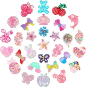 dntt Cute bling Shoe Charms for Girls Cute Shoe Charms for Adults Teens Kids Kawaii Shoe Decoration Charms for Clog Sandals Birthday Party Gift