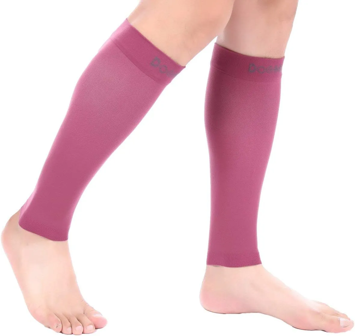 Doc Miller Compression Calf Sleeve for Men & Women, Premium Medical Grade, 15-20mmHg Graduated Support for Running, Calf Tear, Shin Splints, Knee High, Calf Sleeves, 1 Pair