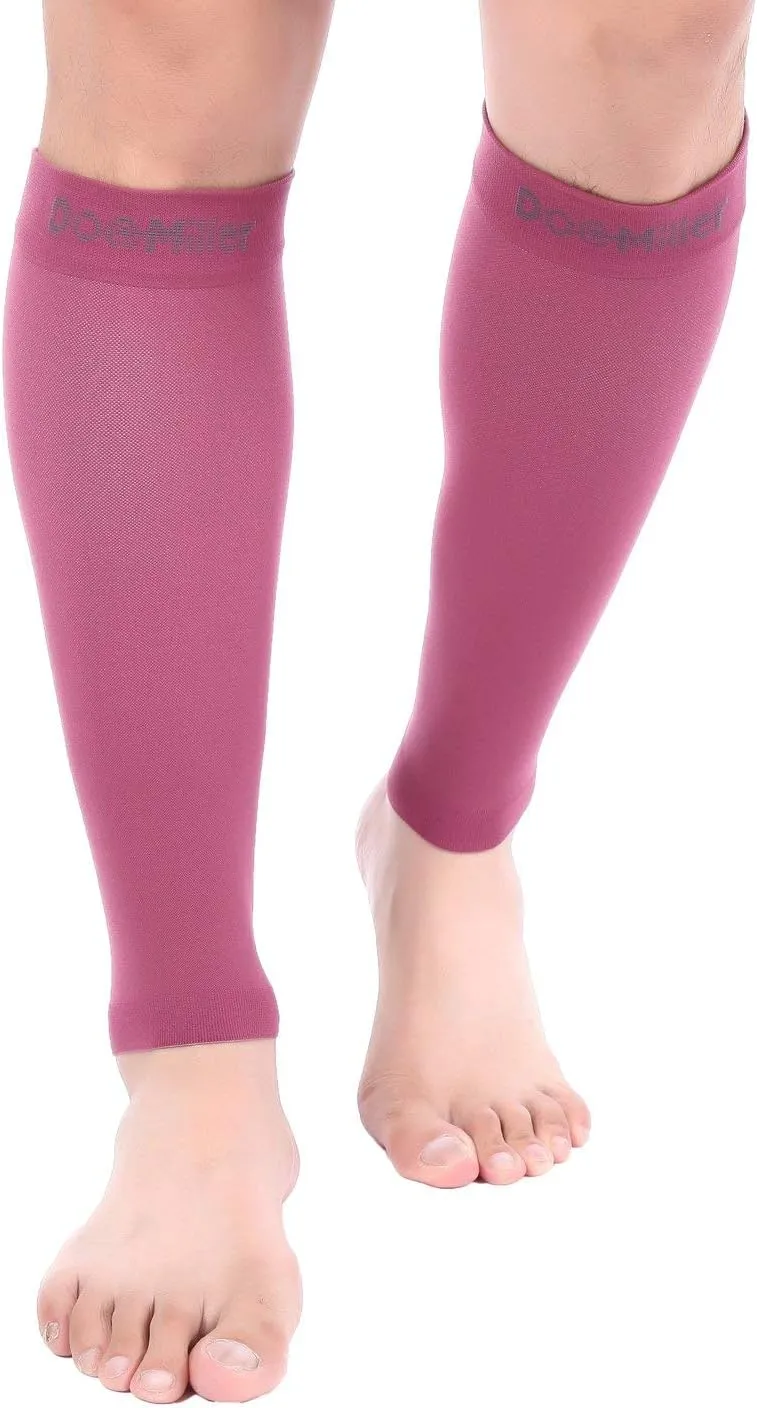 Doc Miller Compression Calf Sleeve for Men & Women, Premium Medical Grade, 15-20mmHg Graduated Support for Running, Calf Tear, Shin Splints, Knee High, Calf Sleeves, 1 Pair