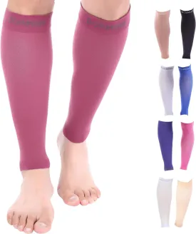 Doc Miller Compression Calf Sleeve for Men & Women, Premium Medical Grade, 15-20mmHg Graduated Support for Running, Calf Tear, Shin Splints, Knee High, Calf Sleeves, 1 Pair