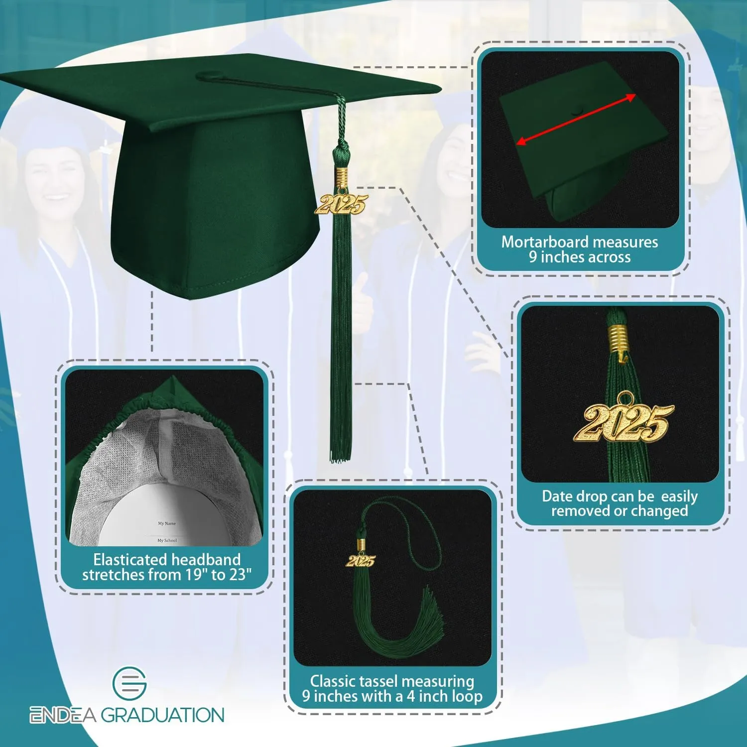 Endea Graduation Matte Cap & Tassel