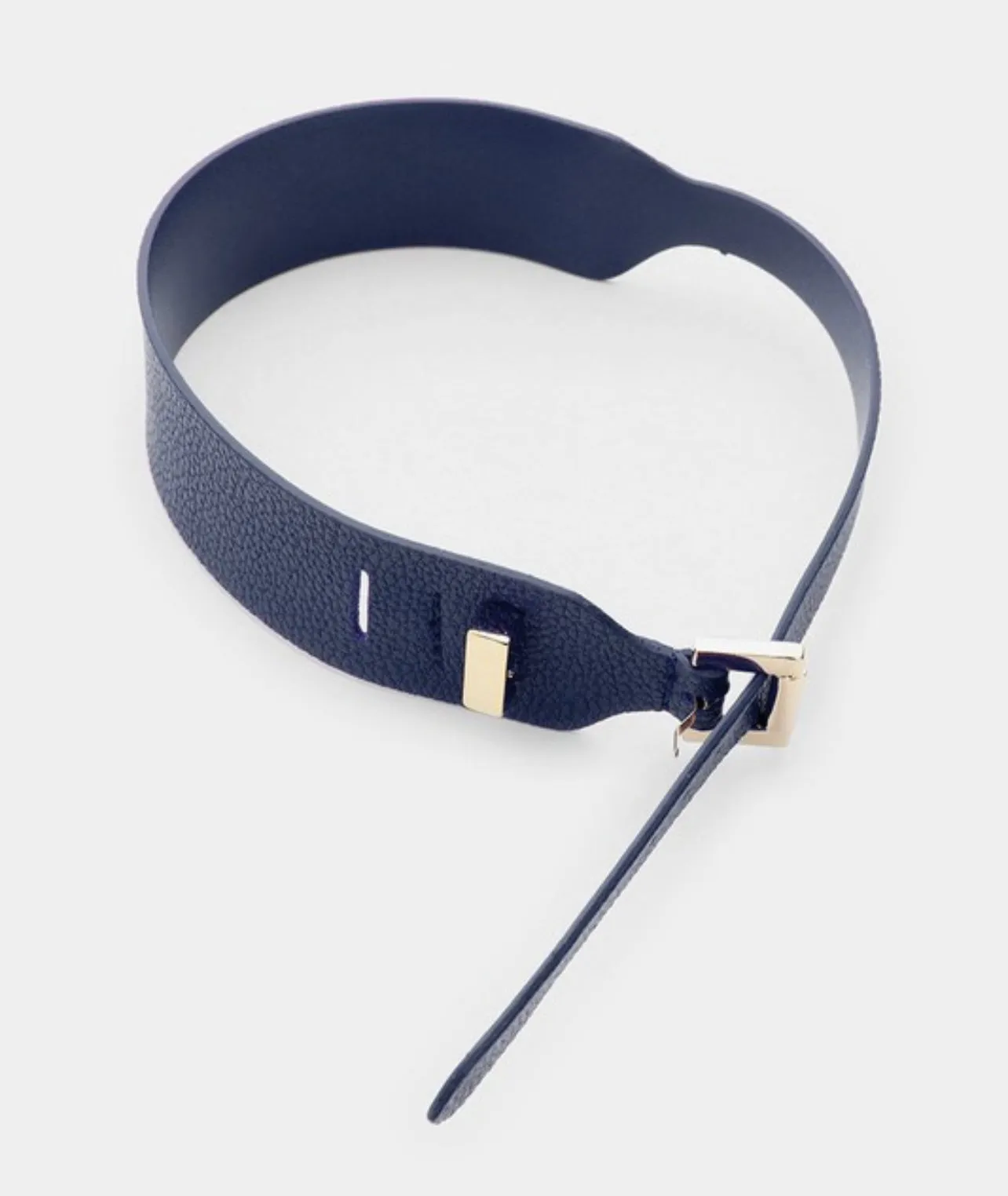 FAUX LEATHER BELT BUCKLE BRACELET