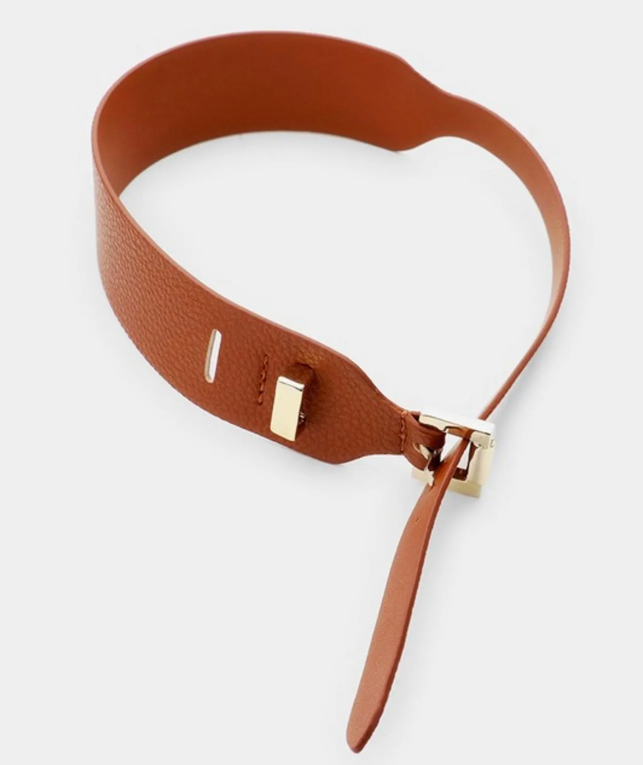 FAUX LEATHER BELT BUCKLE BRACELET