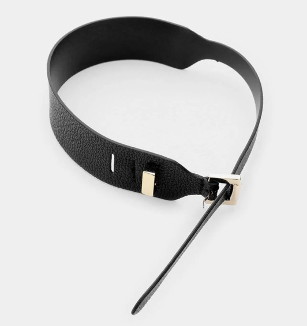 FAUX LEATHER BELT BUCKLE BRACELET