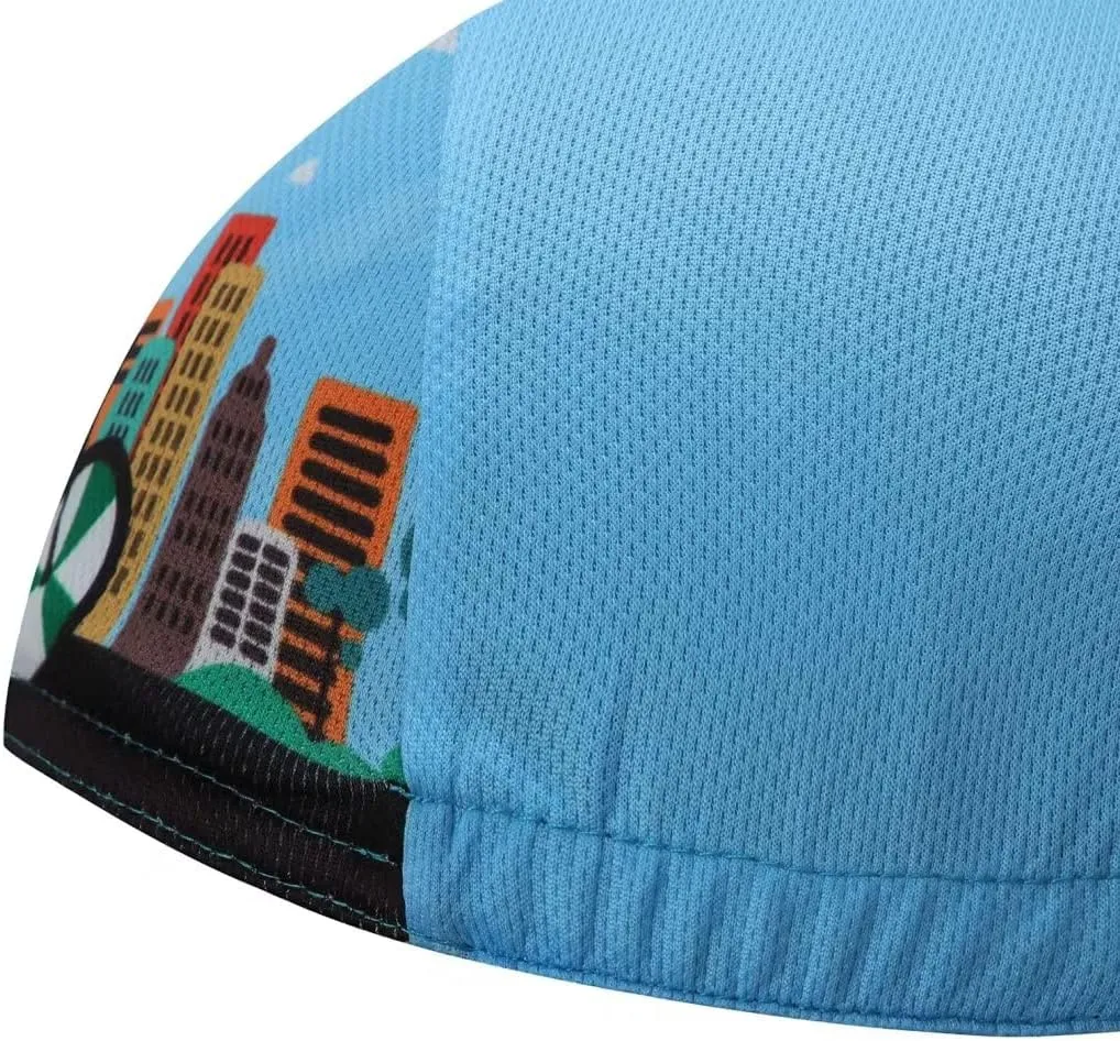Funny Cycling Cap - Polyester Skull Cycling Hat-Under Helmet -Cartoon Cycling Helmet Liner Breathable&Sweat Uptake