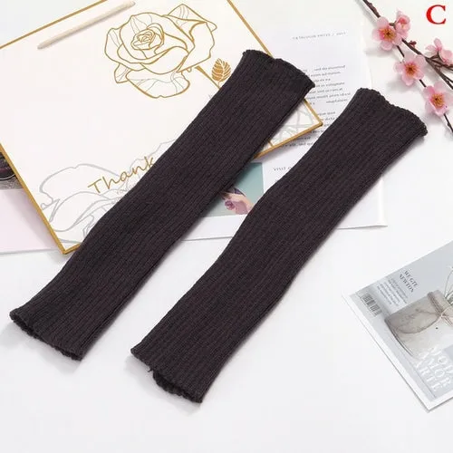 Gaiters Boot Cuffs Woman Thigh High Warm Knit Knitted Knee