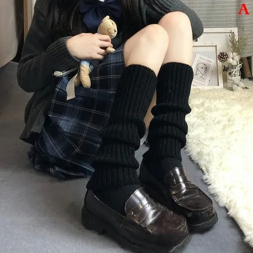 Gaiters Boot Cuffs Woman Thigh High Warm Knit Knitted Knee