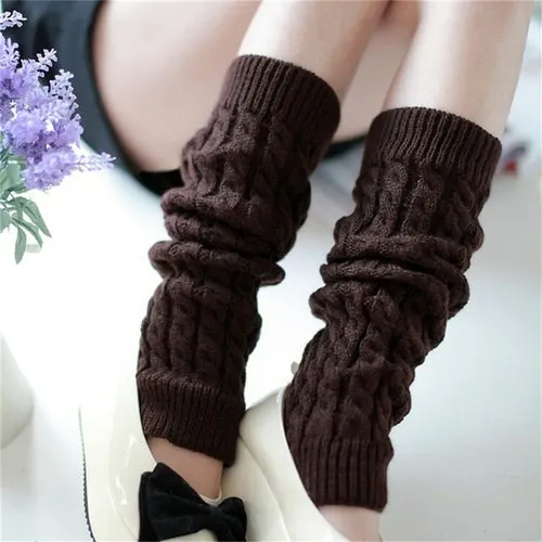Gaiters Boot Cuffs Woman Thigh High Warm Knit Knitted Knee