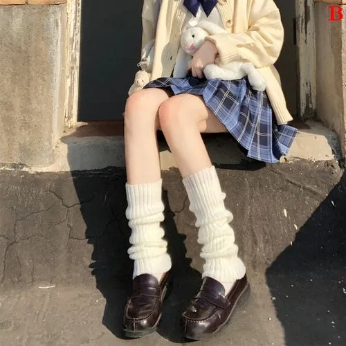 Gaiters Boot Cuffs Woman Thigh High Warm Knit Knitted Knee