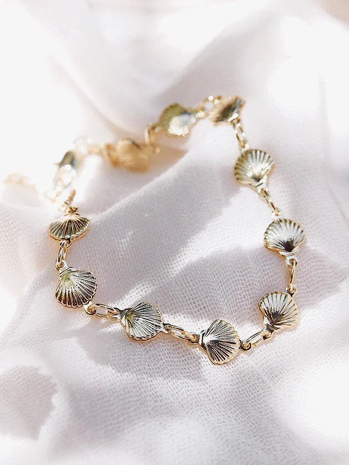 Gold Filled Seashell Chain Bracelet - Leialoha