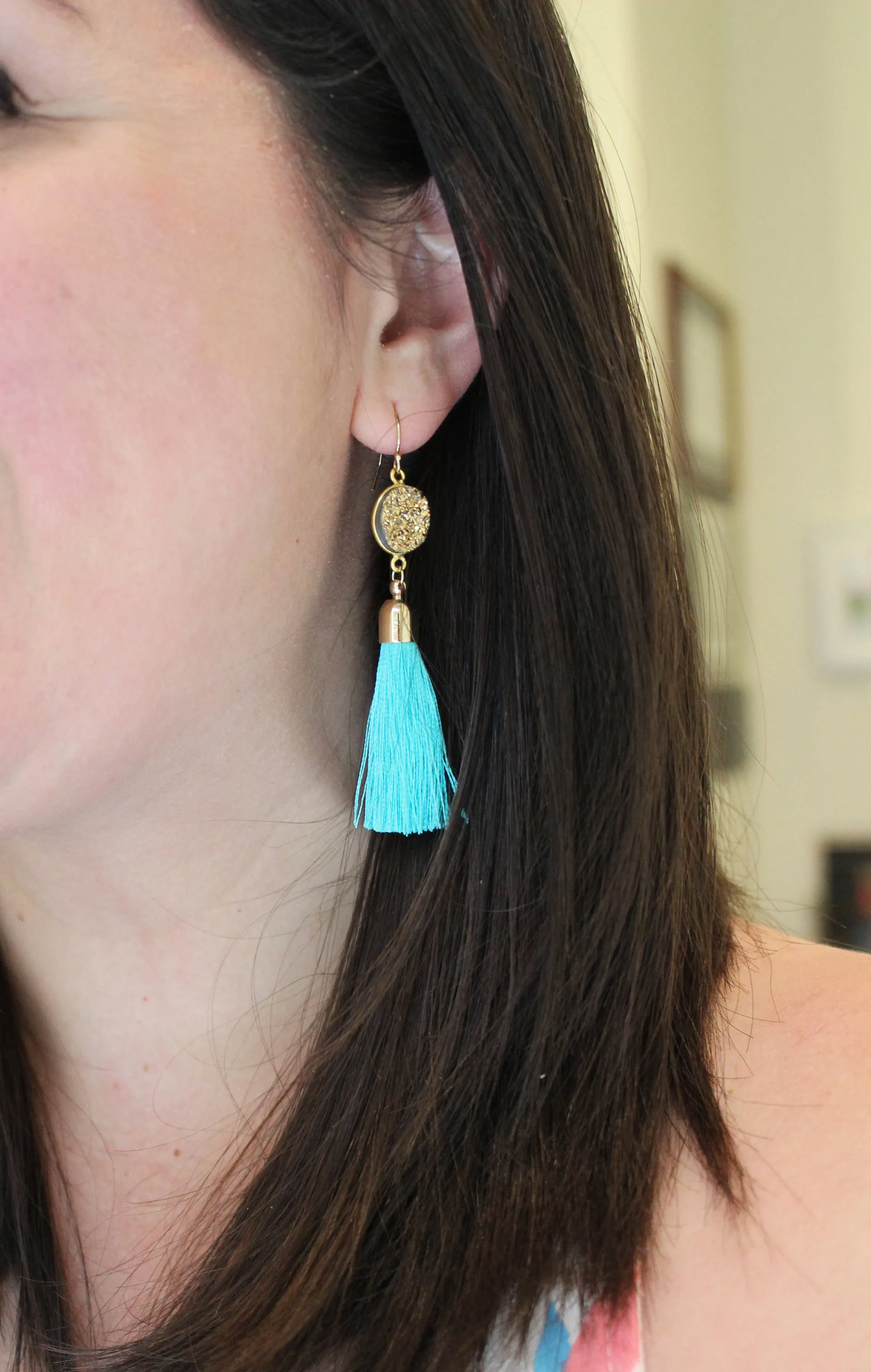 Gold Tassel Earrings